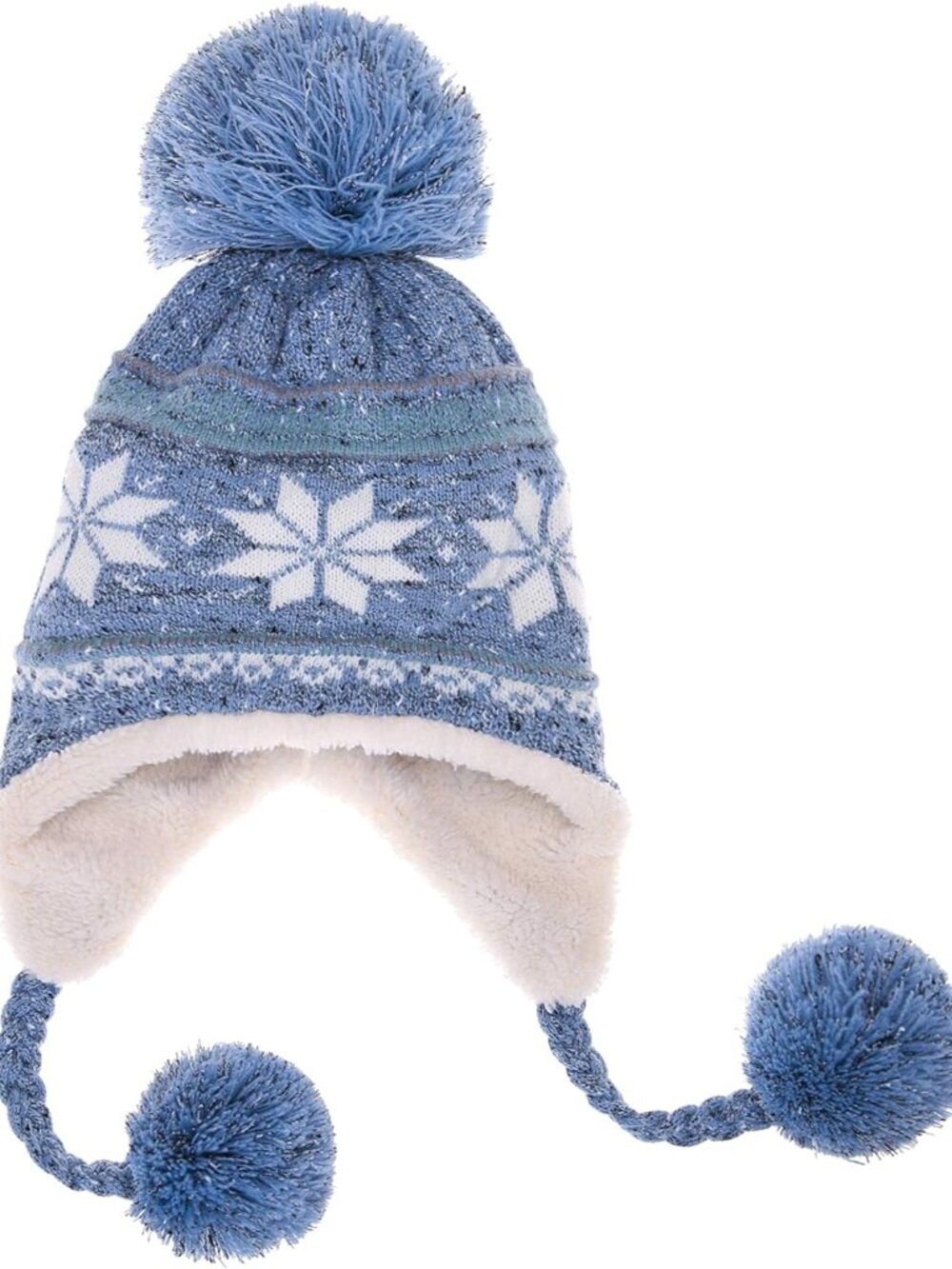 Winter Hats for Women Knit Beanie Soft Warm Fleece Lined Long Ear Straps Snow Sk